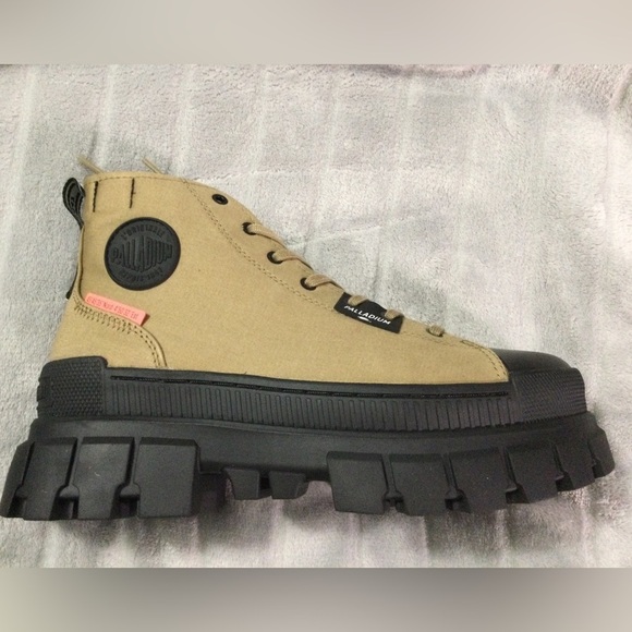 Palladium Women’s Revolt HI TX Platform Canvas Olive Boots - Picture 8 of 15
